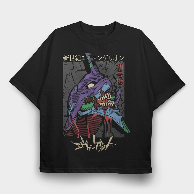 Neon Genesis Evangelion 6, Tricou Oversize Barbati (Unisex)