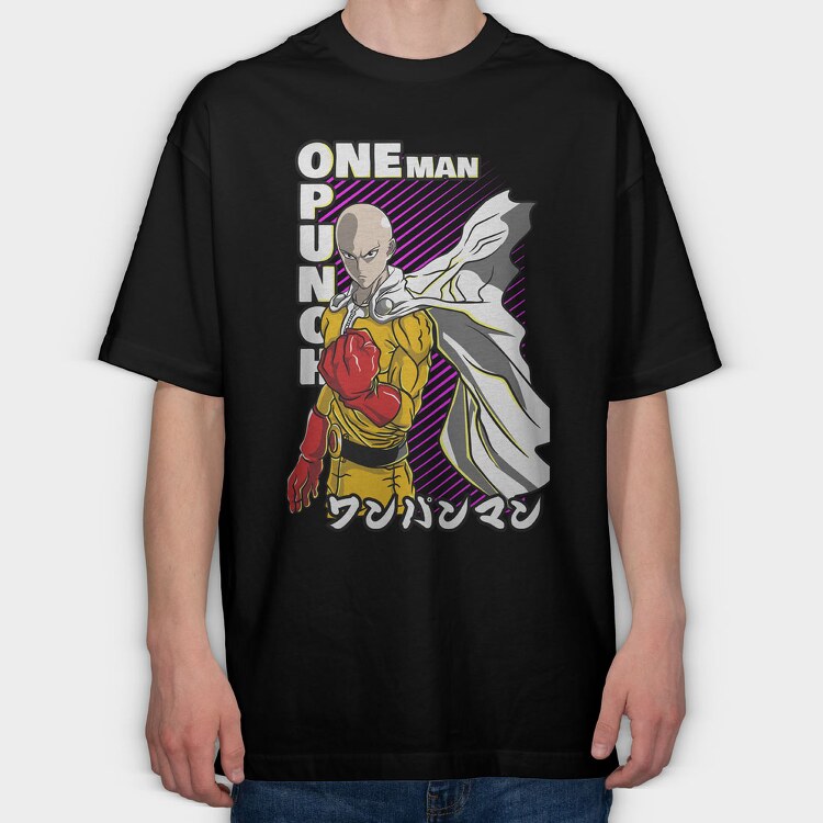 One Punch Man, Tricou Oversize Barbati (Unisex)