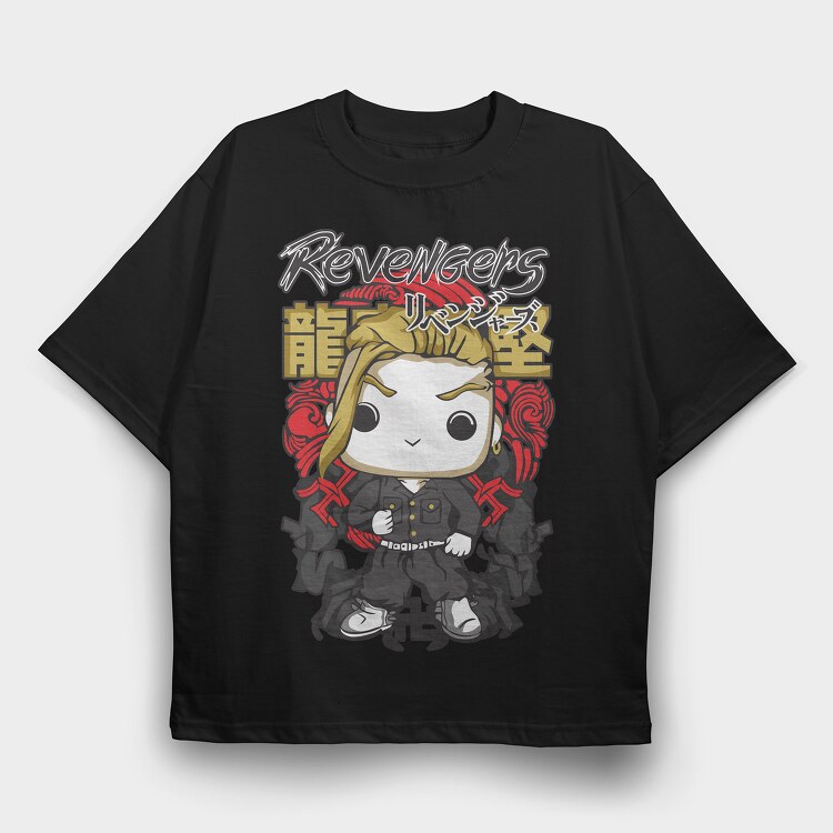 Funko Anime Tokyo Revengers Draken, Tricou Oversize Barbati (Unisex)