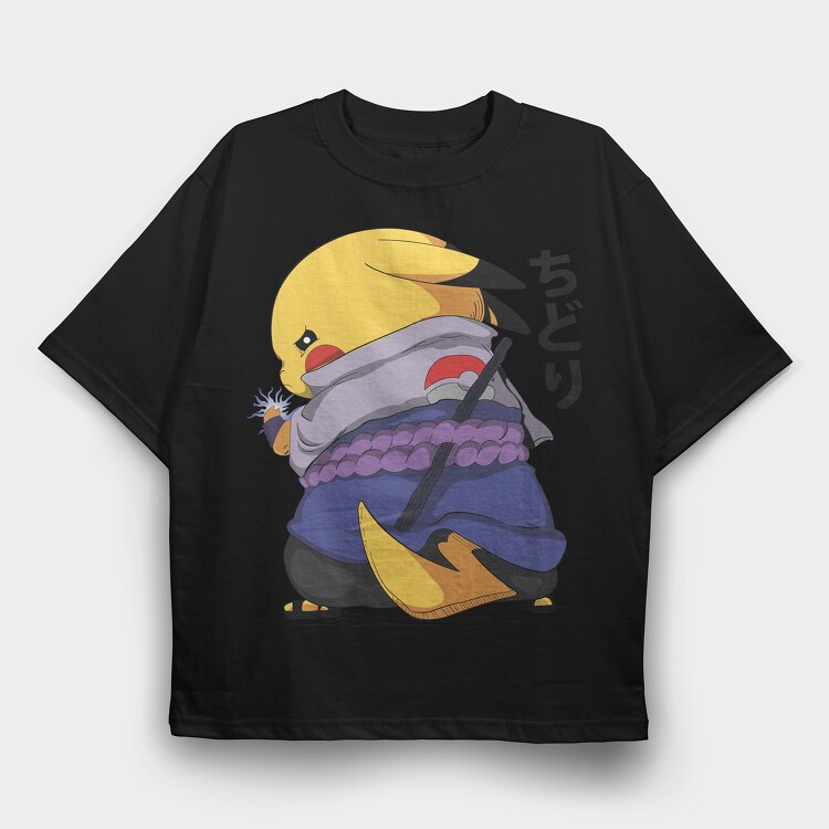 Pikachu Samurai, Tricou Oversize Barbati (Unisex)