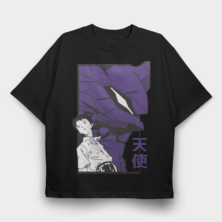 Neon Genesis Evangelion 9, Tricou Oversize Barbati (Unisex)