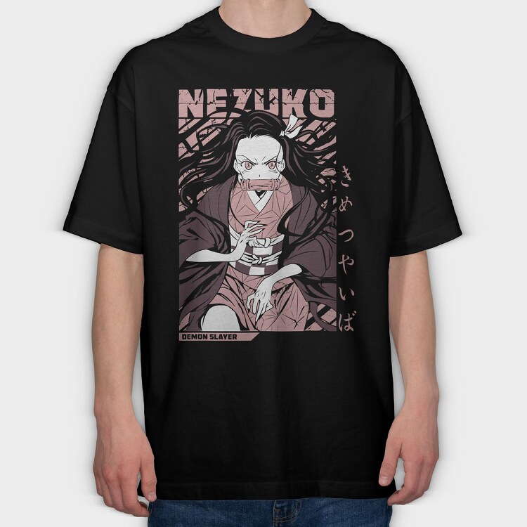 Nezuko, Tricou Oversize Barbati (Unisex)