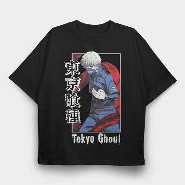 Tokio Ghoul 2, Tricou Oversize Barbati (Unisex)