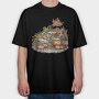 Autumn Pumpkins Garden, Tricou Oversize Barbati (Unisex)