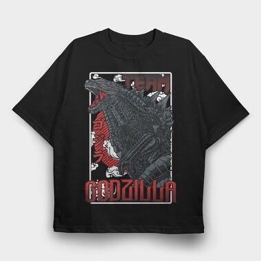 Godzilla Tribute, Tricou Oversize Barbati (Unisex)