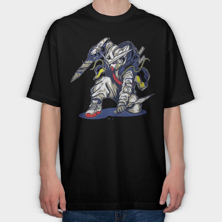 Gundam Ninja Rudy, Tricou Oversize Barbati (Unisex)
