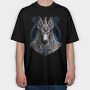 Anubis White, Tricou Oversize Barbati (Unisex)