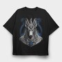 Anubis White, Tricou Oversize Barbati (Unisex)