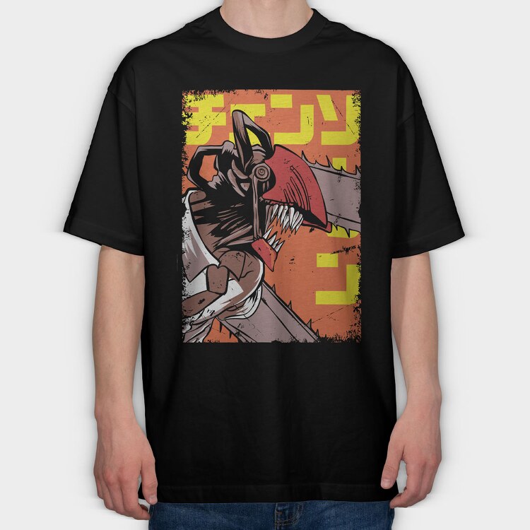Chainsaw Man 4, Tricou Oversize Barbati (Unisex)