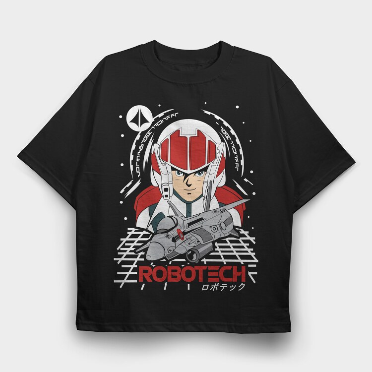 Robotech 1, Tricou Oversize Barbati (Unisex)