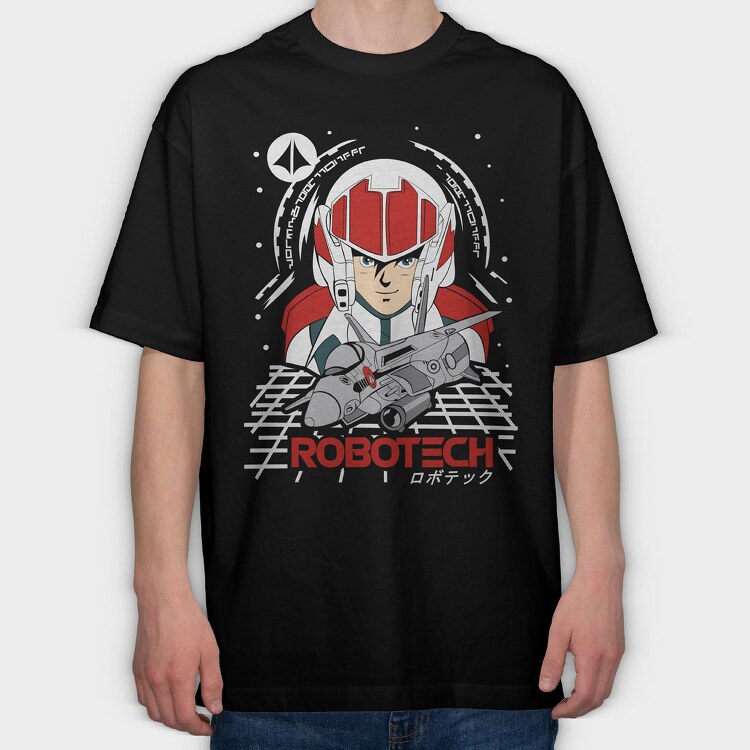 Robotech 1, Tricou Oversize Barbati (Unisex)