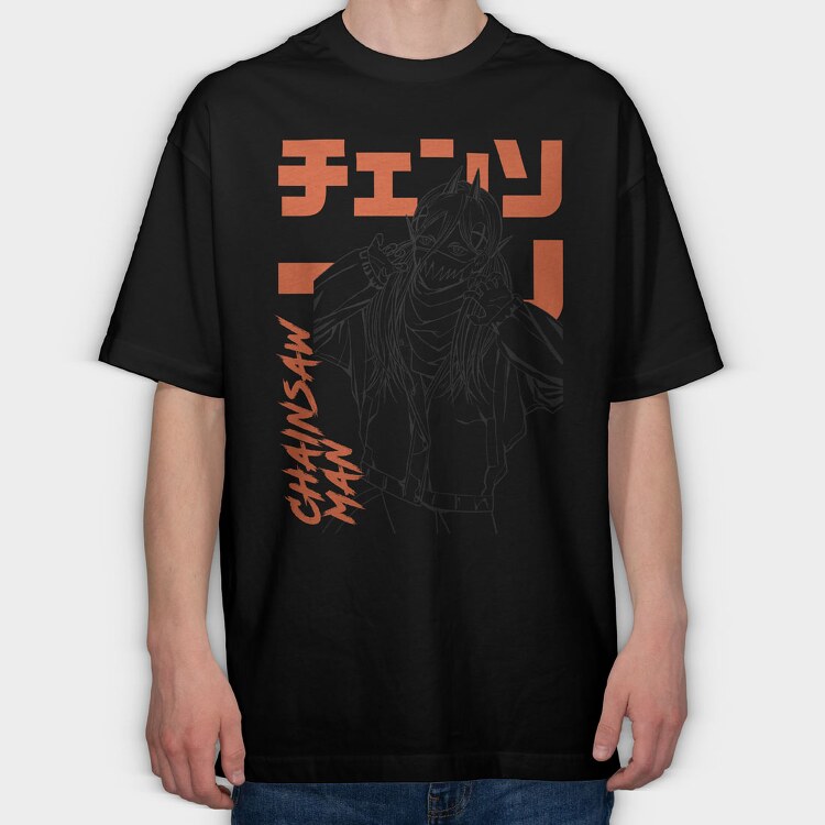 Chainsaw Man 9, Tricou Oversize Barbati (Unisex)