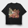 Autumn Pumpkins Leaves, Tricou Oversize Barbati (Unisex)