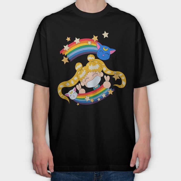 Sailor Moon 18, Tricou Oversize Barbati (Unisex)