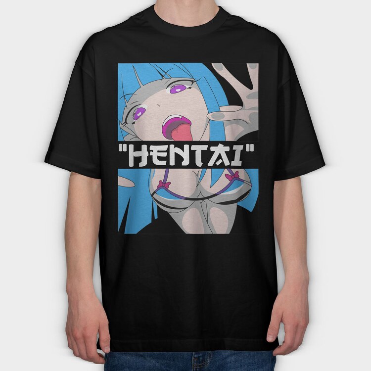 Hentai 4, Tricou Oversize Barbati (Unisex)