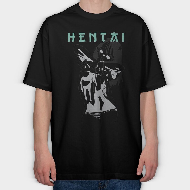Hentai 6, Tricou Oversize Barbati (Unisex)