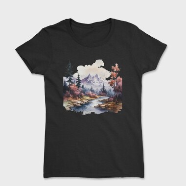 Autumn Mountain Stream, Tricou Femei