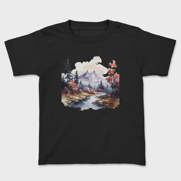 Autumn Mountain Stream, Tricou Copii