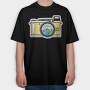 Camping Camera, Tricou Oversize Barbati (Unisex)