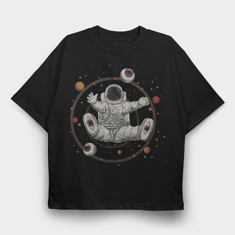 Abstract Astronaut, Tricou Oversize Barbati (Unisex)