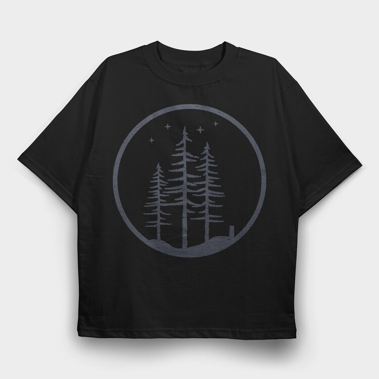 Trees, Tricou Oversize Barbati (Unisex)