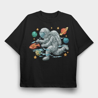 Astronaut Painting, Tricou Oversize Barbati (Unisex)