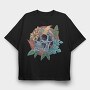 Tropical Skull, Tricou Oversize Barbati (Unisex)