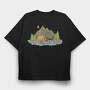 Camping Lake, Tricou Oversize Barbati (Unisex)