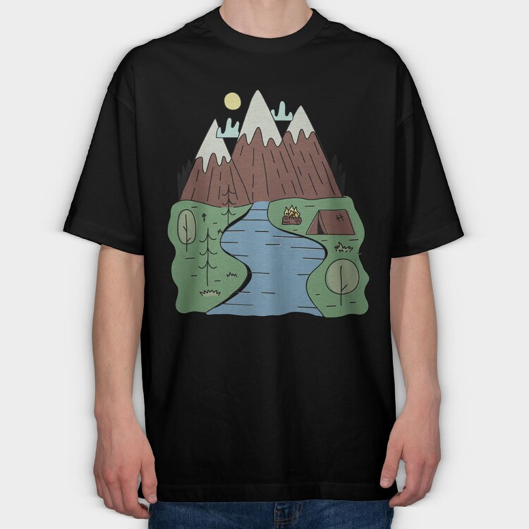 Keep It Simple River, Tricou Oversize Barbati (Unisex)