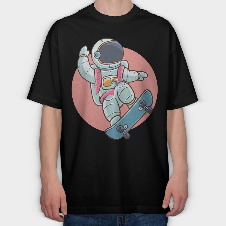 Astronaut Skate 2, Tricou Oversize Barbati (Unisex)