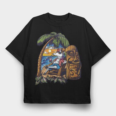 Unicorn Vacation, Tricou Oversize Barbati (Unisex)