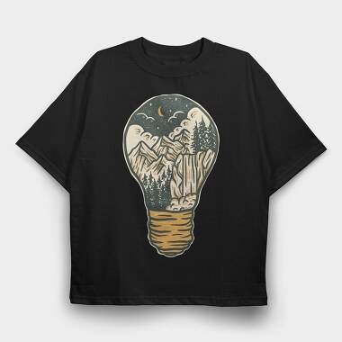 Night Lamp, Tricou Oversize Barbati (Unisex)
