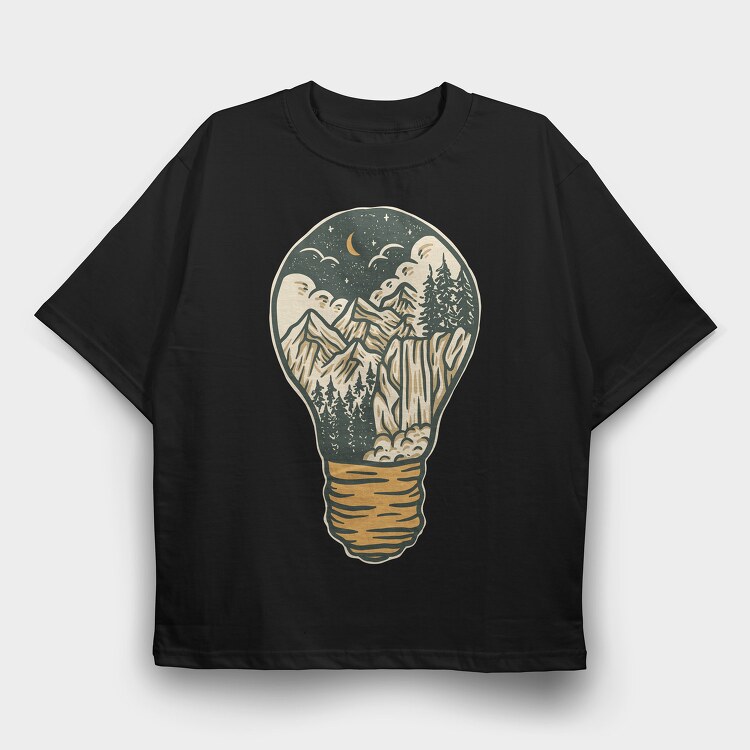 Night Lamp, Tricou Oversize Barbati (Unisex)
