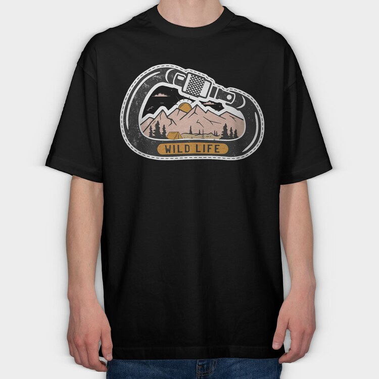 Carabiner Wild Life, Tricou Oversize Barbati (Unisex)