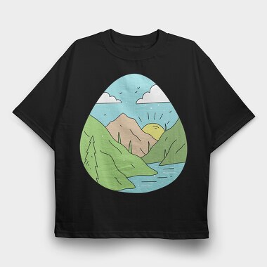 Landscape Nature 10, Tricou Oversize Barbati (Unisex)