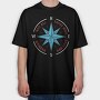 Not Al Those Who Wander Are Lost Compass, Tricou Oversize Barbati (Unisex)