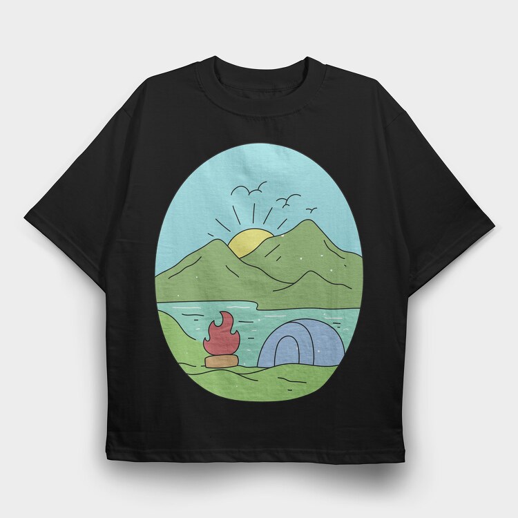 Landscape Nature 11, Tricou Oversize Barbati (Unisex)