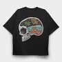 Skull Beach 2, Tricou Oversize Barbati (Unisex)