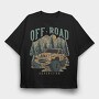 Off Road Expedition With Off Road Car in the Middle of Mountain, Tricou Oversize Barbati (Unisex)