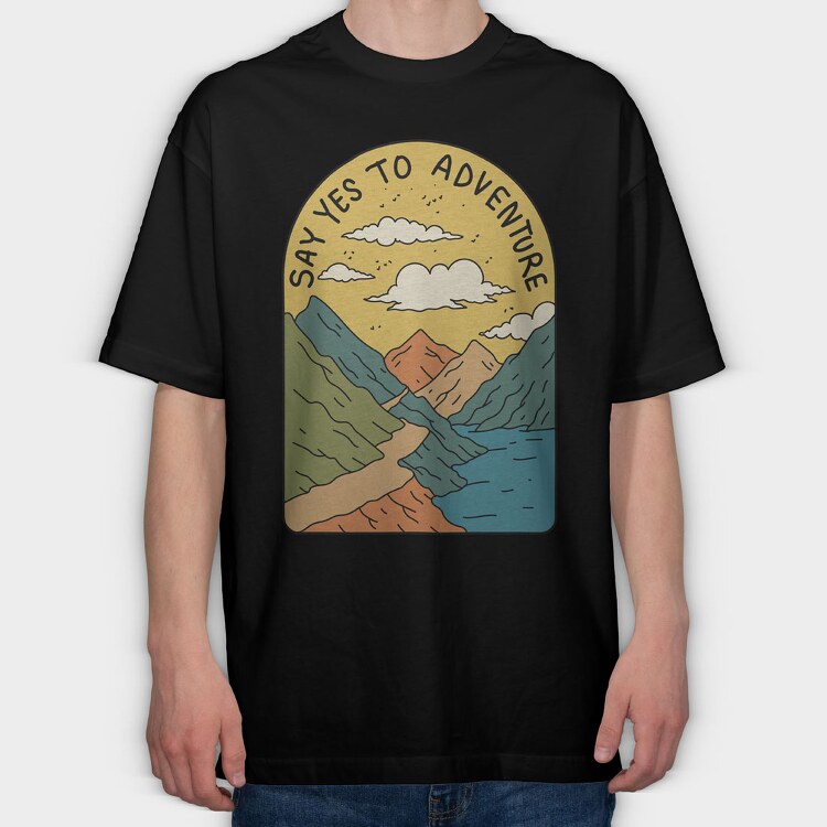 Landscape Nature 2, Tricou Oversize Barbati (Unisex)