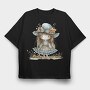 Autumn Whimsy Girl, Tricou Oversize Barbati (Unisex)