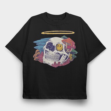 Skull Mushrooms, Tricou Oversize Barbati (Unisex)
