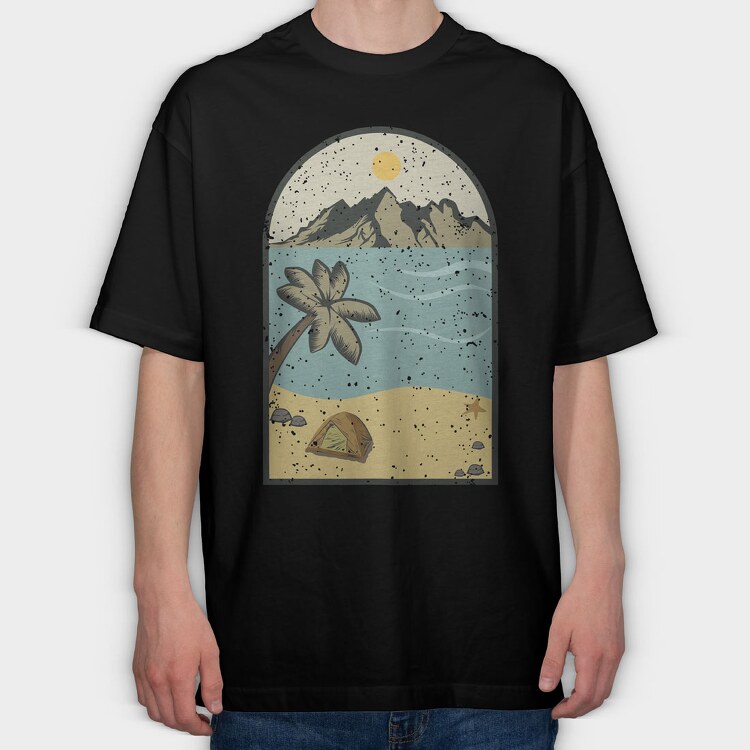 Retro Nature Outdoor 28, Tricou Oversize Barbati (Unisex)