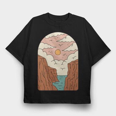 Landscape Nature 4, Tricou Oversize Barbati (Unisex)