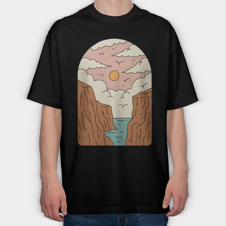 Landscape Nature 4, Tricou Oversize Barbati (Unisex)