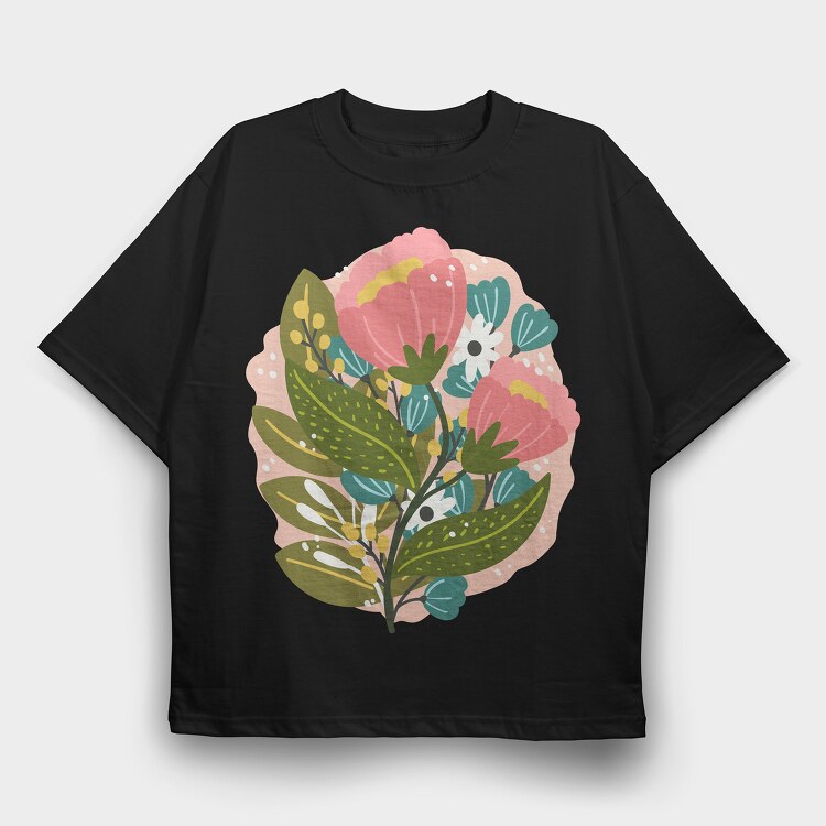 Bouquet of Flowers 2, Tricou Oversize Barbati (Unisex)