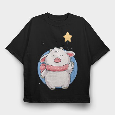 Cute Lamb, Tricou Oversize Barbati (Unisex)