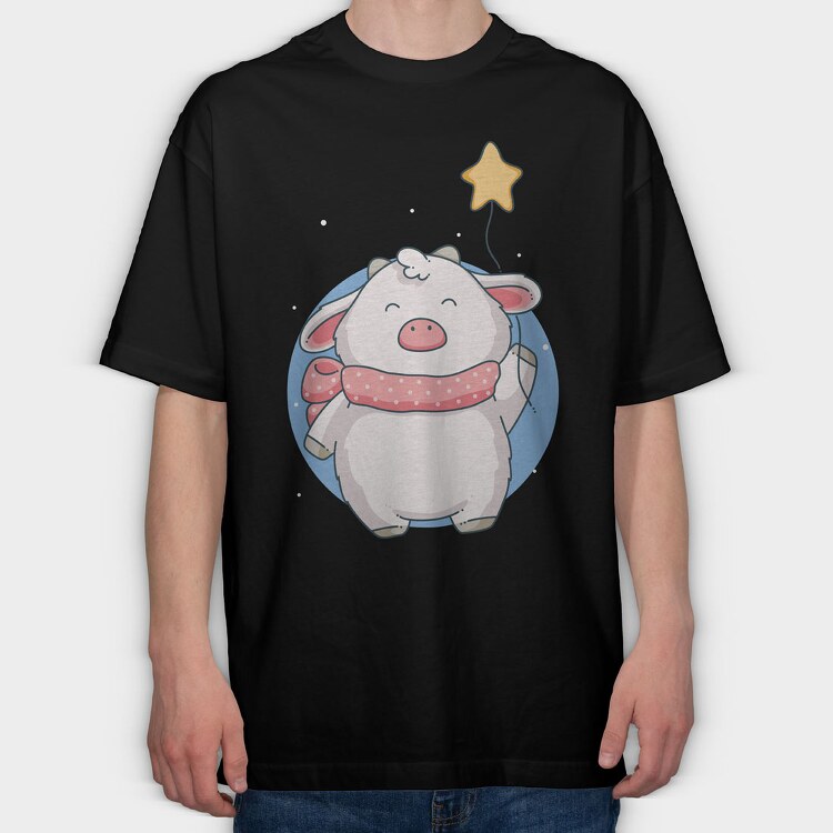 Cute Lamb, Tricou Oversize Barbati (Unisex)