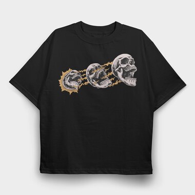 Skulls 2, Tricou Oversize Barbati (Unisex)