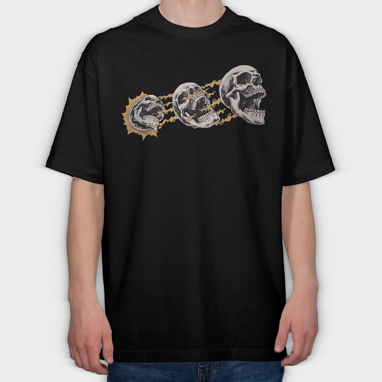 Skulls 2, Tricou Oversize Barbati (Unisex)